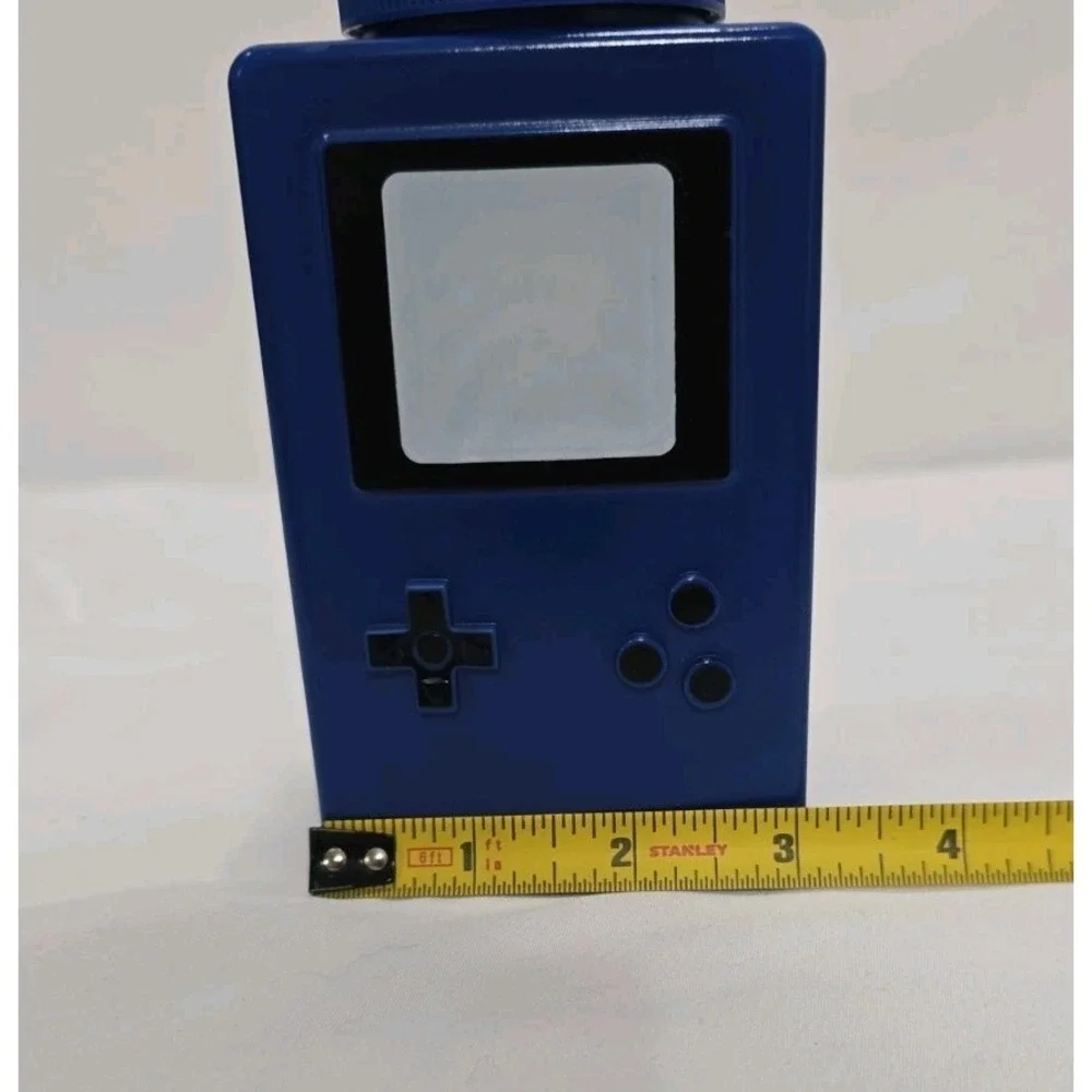 Plastic Video Game Tumbler Reusable Straw~Gameboy- SNES-Sega~Blue~16oz